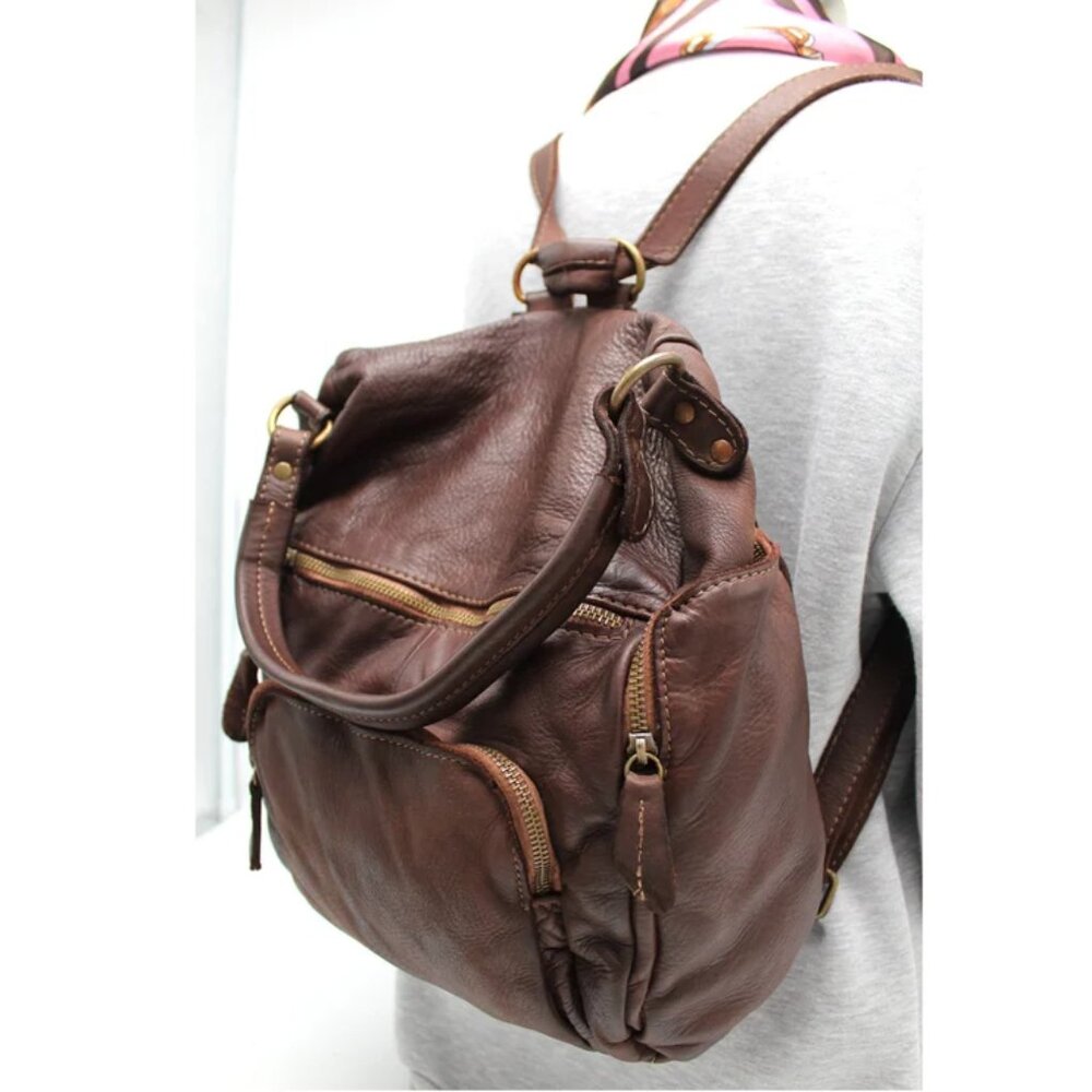 Brown Leather Backpack - New without Tags